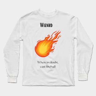 Wizard Fireball Long Sleeve T-Shirt